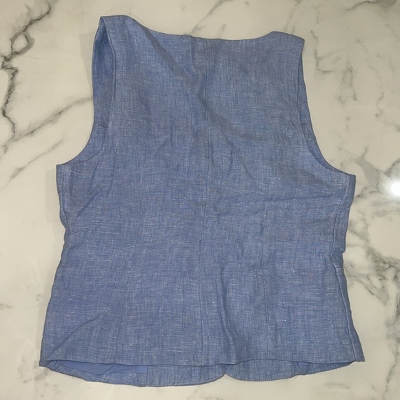 J.Crew Linen Button-Front Vest - Picture 2 of 2